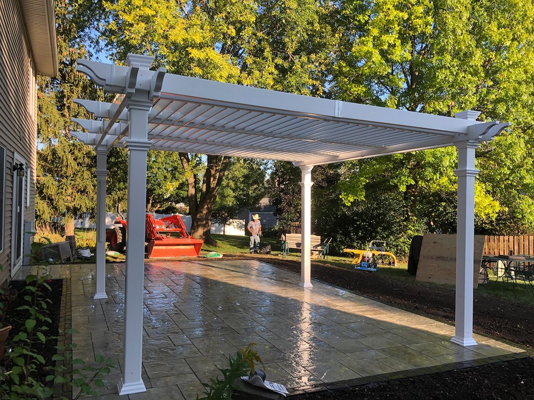 Transforming Outdoor Spaces: A Stunning Brick Paver Patio & Pergola Installation in Carol Stream, Illinois Thumbnail